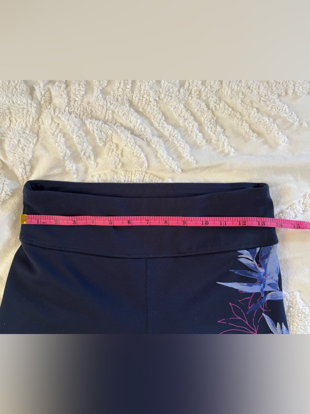 Calvin Klein Navy Floral Cross-Back Sports Bra & Leggings Set - Picture 11 of 12